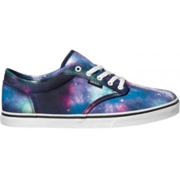 Vans Off‎ The Wall Women's 6 Blue Cosmic Galaxy Skate Sneakers Lace Up - Picture 1 of 10